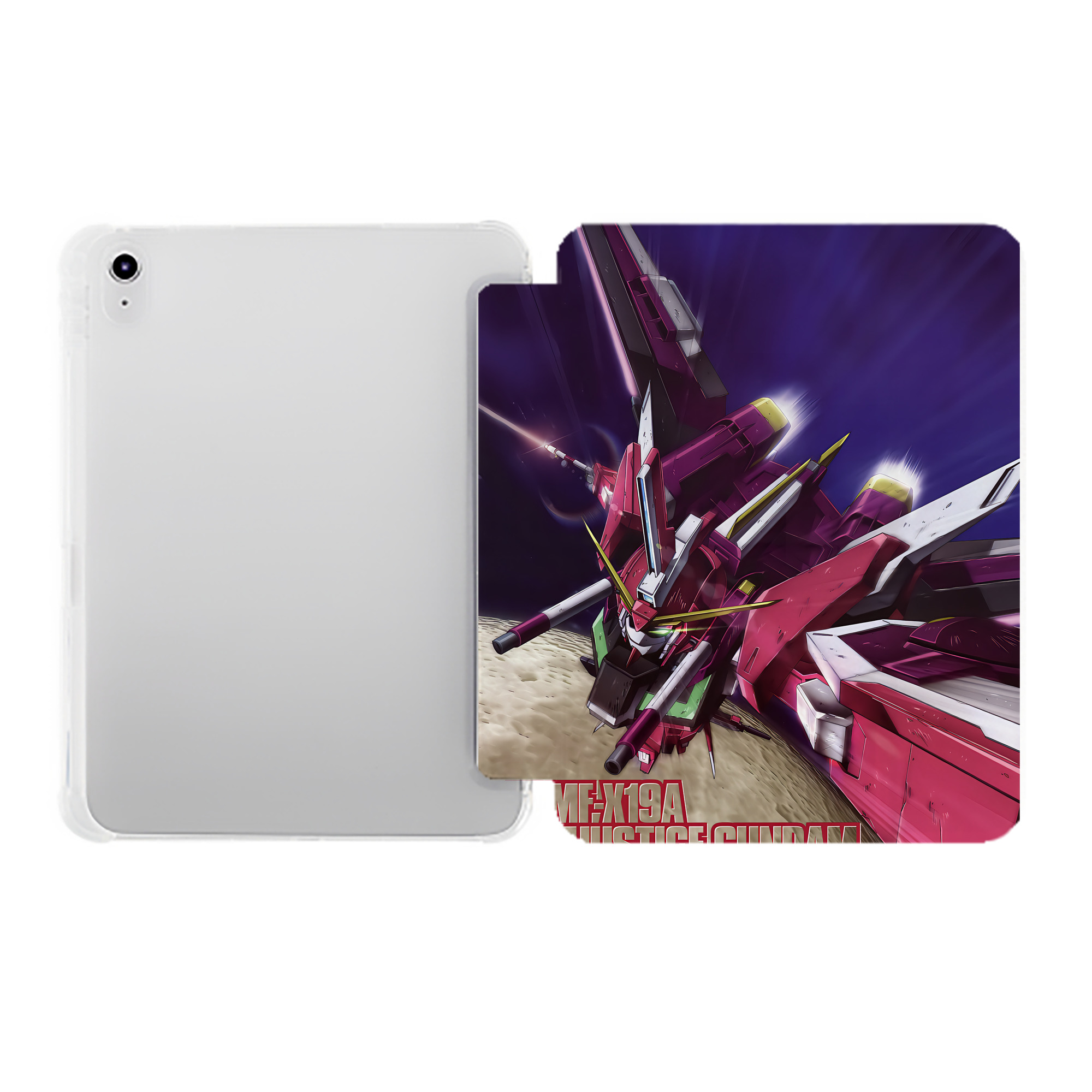 （画像用） 機動戦士ガンダム Mobile Suit Gundam IPad ケース ペン収納付き 三つ折りスタンド PUレザー×シリコン 対応機種9.5/10.5/10.9インチ